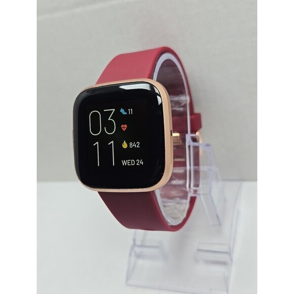 Fitbit Versa 2 Smartwatch Pink 40mm Alexa WR50M Always On Display No Charger - Picture 2 of 10